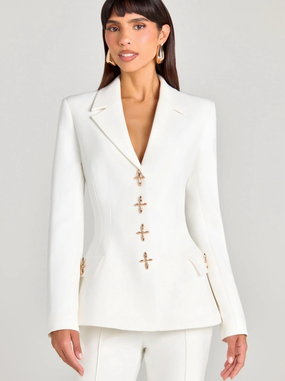 Nadine Merabi Blazer Blanc Nicola / Nicola White Blazer